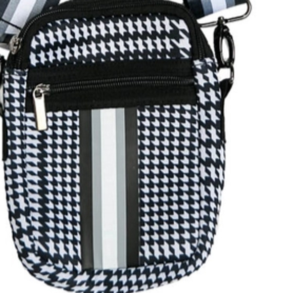 Carla Street Crossbody Black Houndstooth - Picture 2 of 2